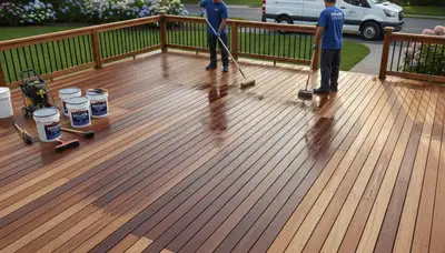 Professional deck sealing in Flagstaff, AZ to protect wood from sun, snow, and temperature shifts
