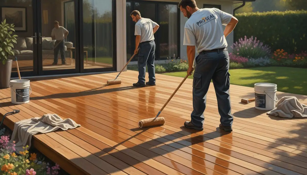 Professional deck sealing in Flagstaff, AZ for wood protection against sun, snow, and temperature shifts