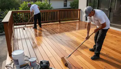 Deck staining service in Flagstaff, AZ protects wood from UV, snow, and monsoon moisture