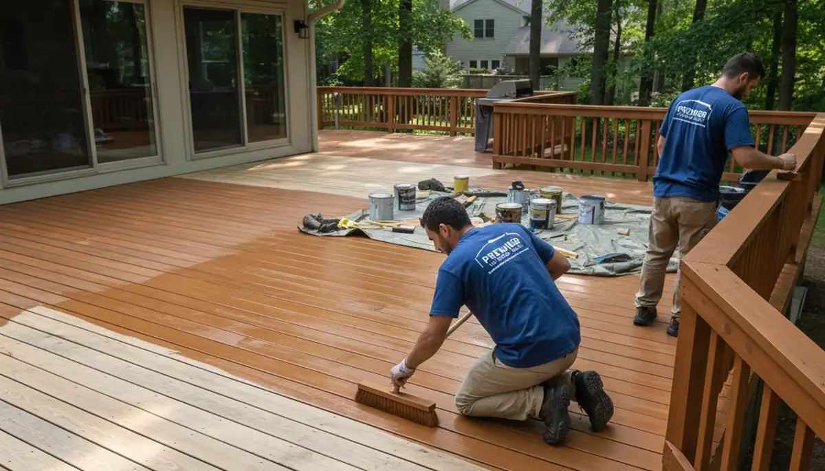 Professional deck staining in Flagstaff, AZ for long-lasting wood protection and rich finish