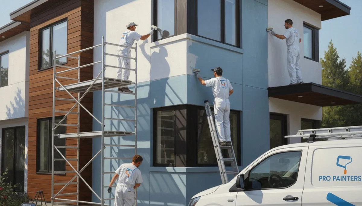 Flagstaff, AZ house painting contractor applying durable exterior paint for sun and snow protection