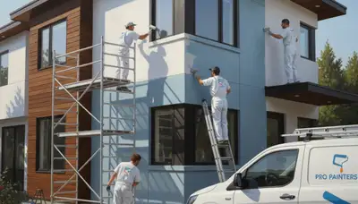 Flagstaff, AZ house painting contractor applying durable exterior paint for sun and snow protection
